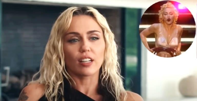 Miley Cyrus Channels Inner Madonna In Kinky Black Cone Bra
