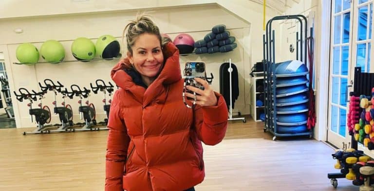 Candace Cameron Bure Wears Orange Puffer Coat [Source: Candace Cameron Bure - Instagram]