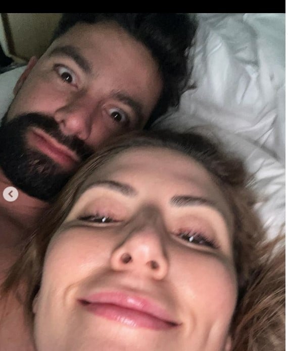 Danielle and Michael in bed insta