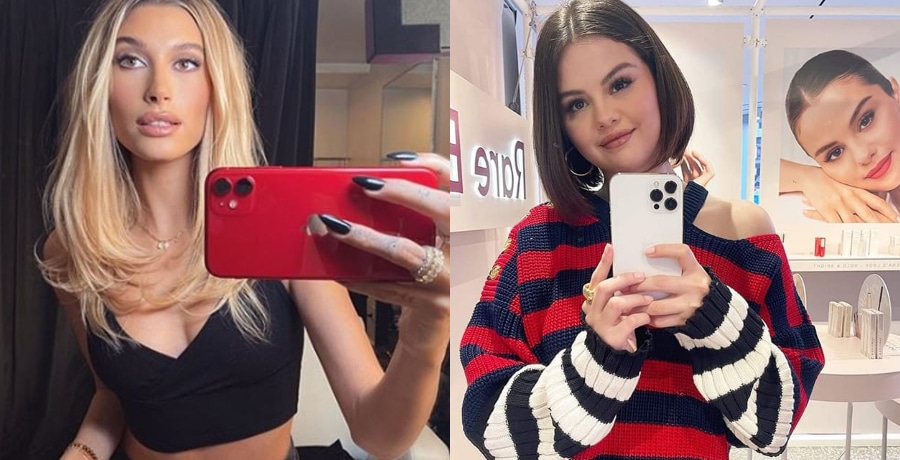 Hailey Bieber & Selena Gomez Snap Mirror Selfies [Source: Instagram]