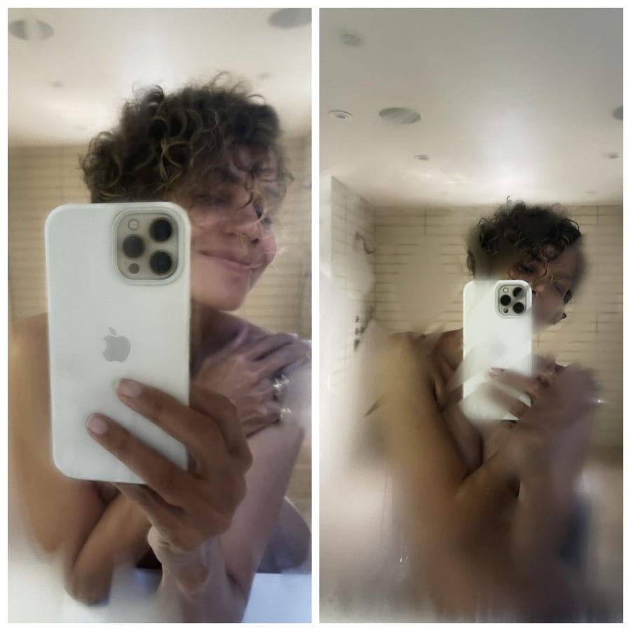 Halle Berry's Shower Selfies [Source: Halle Berry - Instagram]