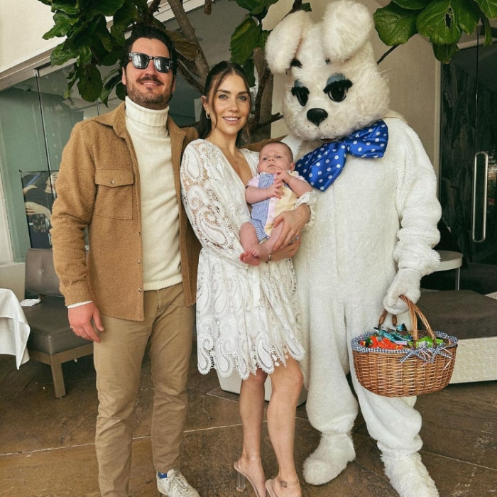 Val Chmerkovskiy, Jenna Johnson, Rome Chmerkovskiy, and the Easter Bunny, Instagram