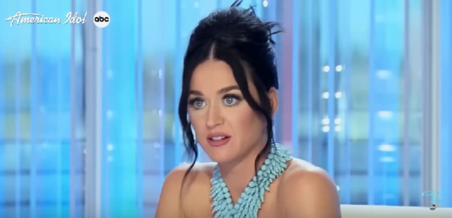 Katy Perry Wears Turquoise Necklace [Source: YouTube]