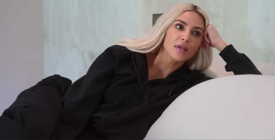 Kim Kardashian lying on a couch / YouTube