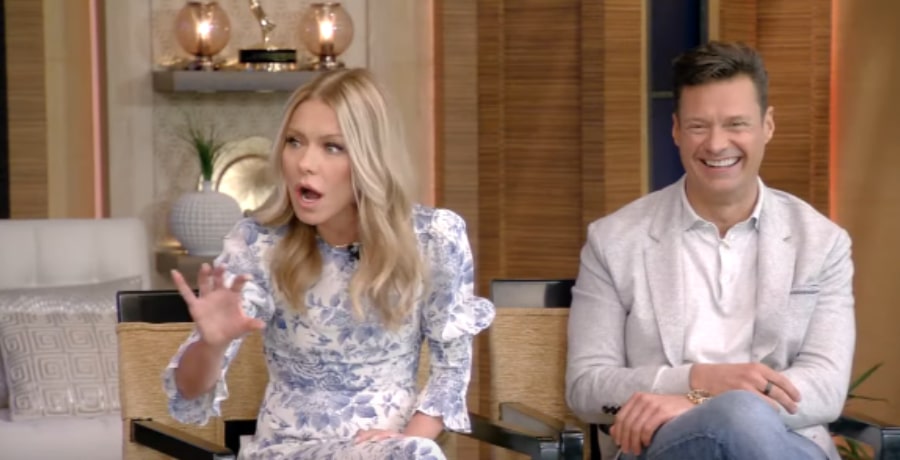 Kelly Ripa & Ryan Seacrest During Friday's Broadcast [Source: YouTube]
