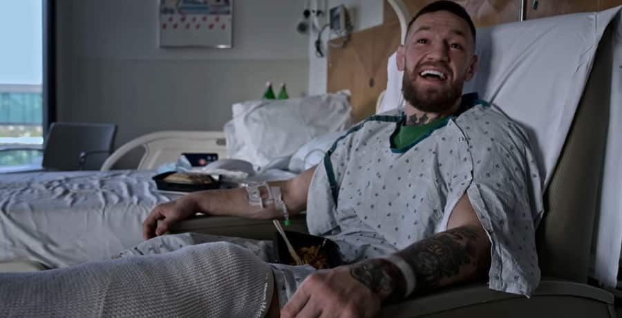 Conor McGregor after his injury in McGregor Forever. / Youtube