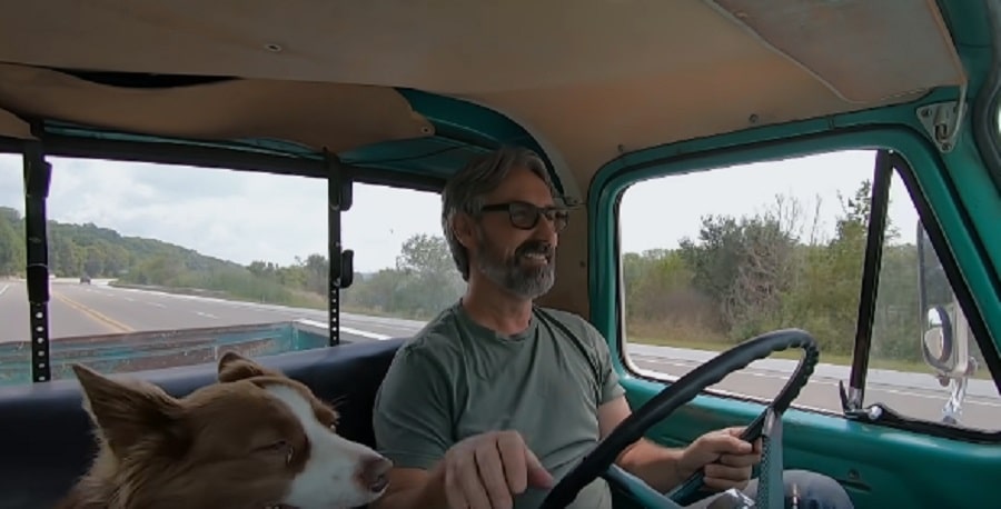 Mike Wolfe & Dog [Source: YouTube]