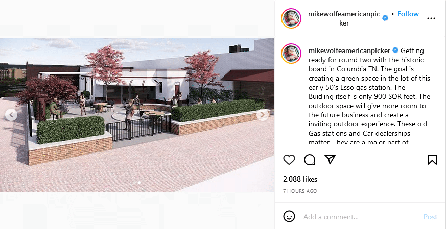 Mike Wolfe Announces New Venture [Source: Mike Wolfe - Instagram]