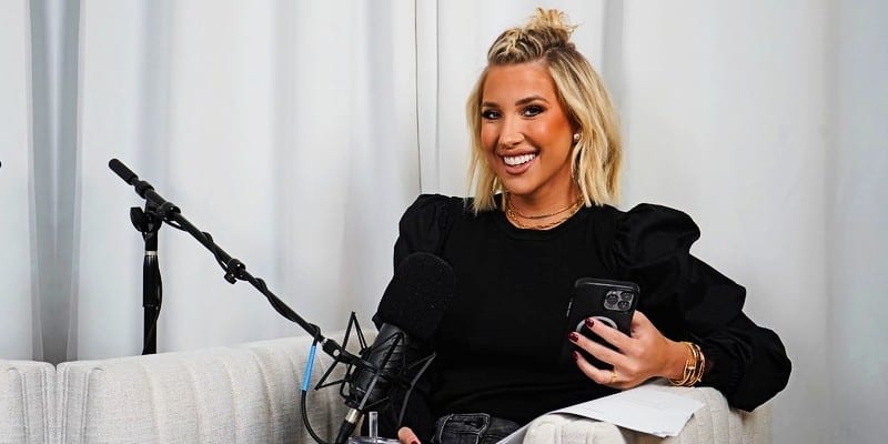 Savannah Chrisley smiling in podcast snap [Source: Instagram]