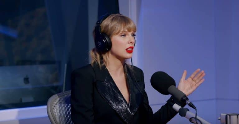 Taylor Swift Wears Black Sequined Blazer [Source: YouTube]