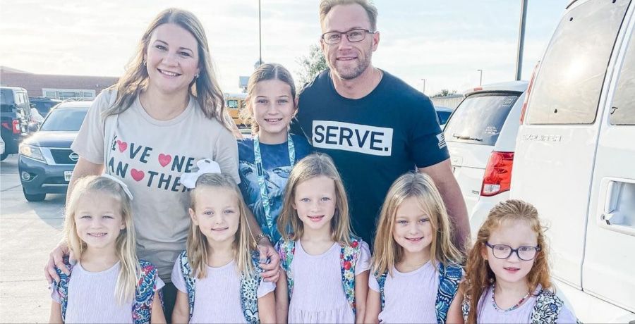 Danielle Busby, Adam Busby, and the girls from OutDaughtered, Instagram