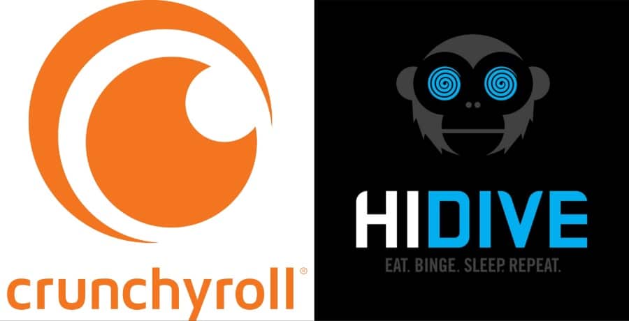 crunchyroll and hidive logos