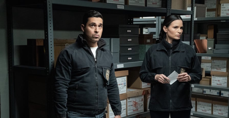 NCIS - Pictured: Wilmer Valderrama as Special Agent Nicholas “Nick” Torres and Katrina Law as NCIS Special Agent Jessica Knight. Photo: Robert Voets/CBS ©2023 CBS Broadcasting, Inc. All Rights Reserved.