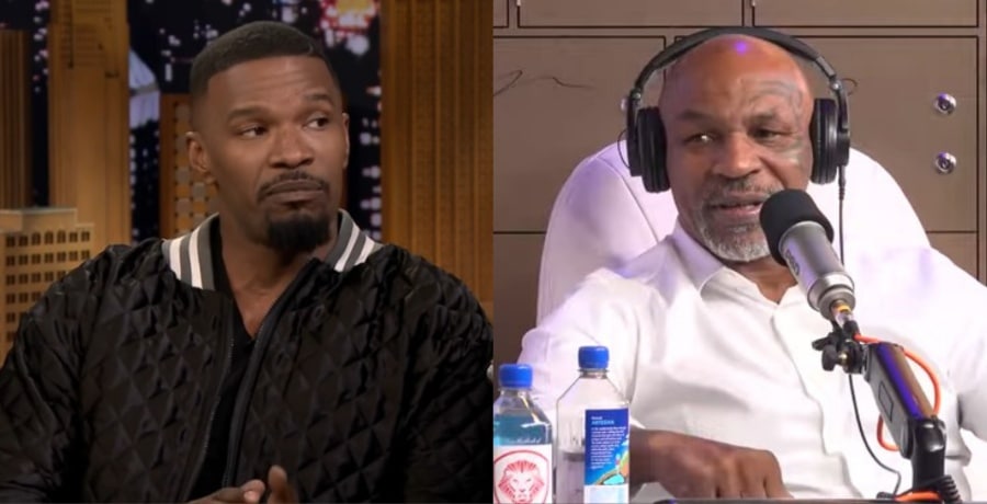 A split screen of Jamie Foxx and Mike Tyson / YouTube