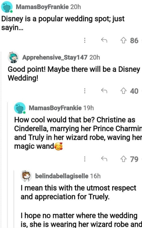 Christine Brown wedding discussion from Reddit