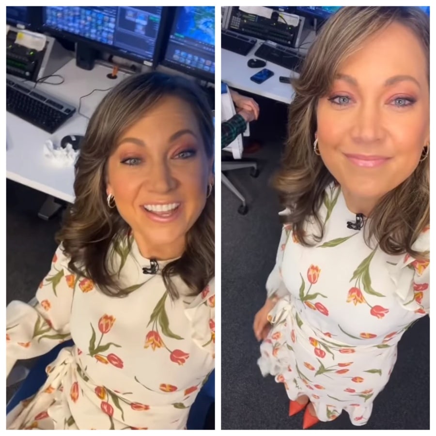 Ginger Zee Shows Off Her Floral Print Dress [Source: Ginger Zee - Instagram]