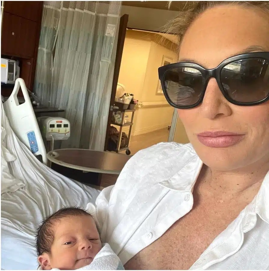 Kate Chastain Holds Baby Boy [Source: Kate Chastain - Instagram]