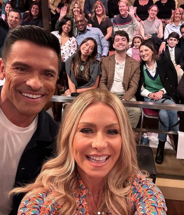 Kelly Ripa and Mark Consuelos and their 'Live' audience from Instagram