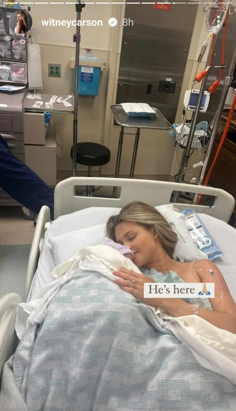Witney Carson and her newborn son from InstagramDancing With The Stars, ABC