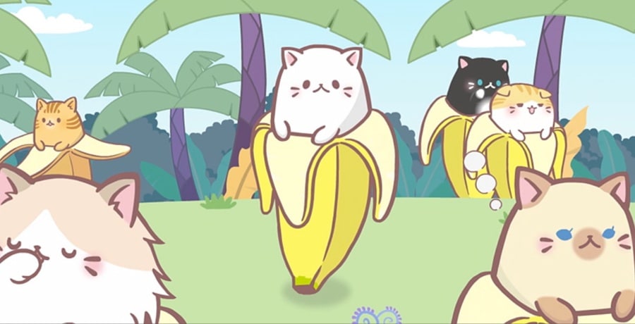 bananya anime cats in bananas