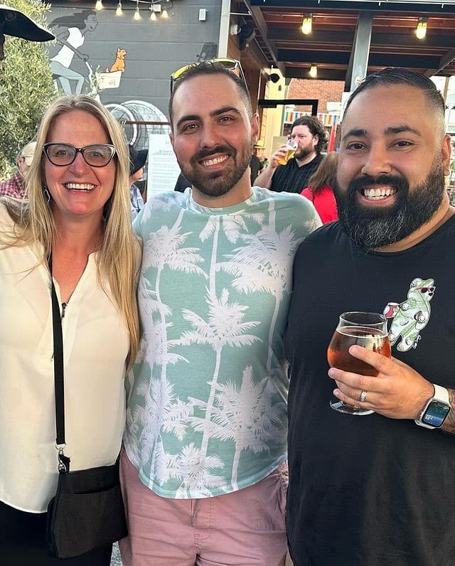 Christine Brown, Leo Reyes, and Cameron Trammel from Leo's Instagram