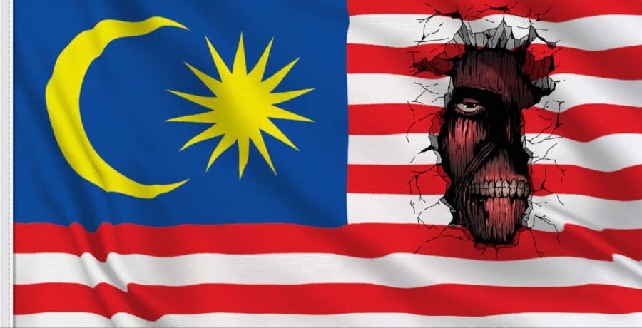 malaysia flag titan in the wall attack on titan