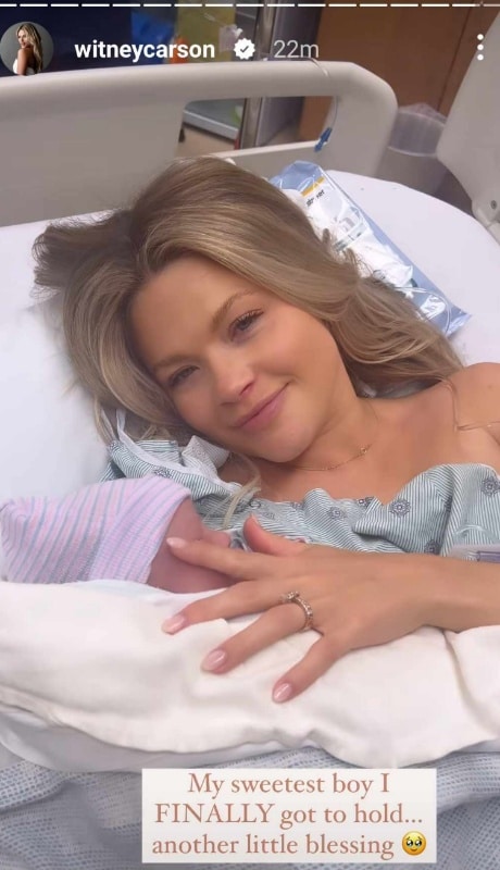 Witney Carson and new baby from Instagram Dancing With The Stars
