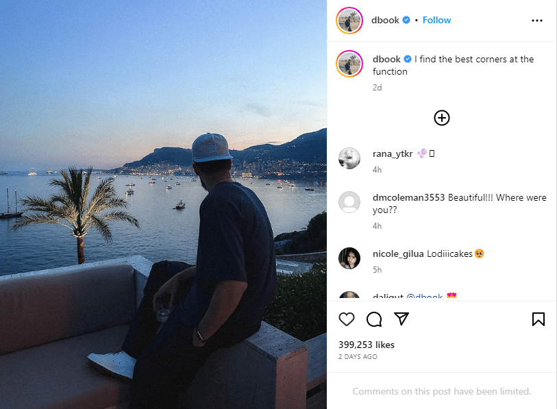 Devin Booker Vacation Pic