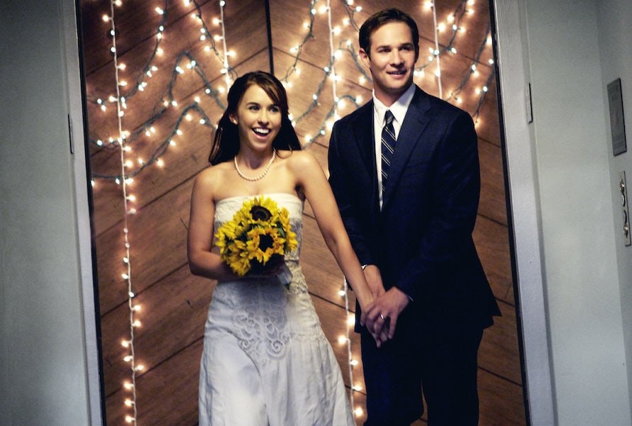 Lacey Chabert, Ryan Merriman, Hallmark Elevator Girl, Photo: Justin Lubin/2009 Crown Media.