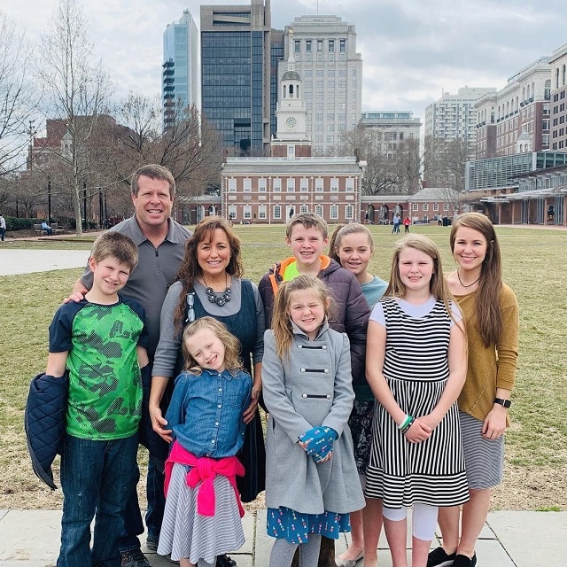 Jim Bob Duggar & Michelle Duggar With Their Kids From Counting On, TLC, Sourced From @duggarfam Instagram