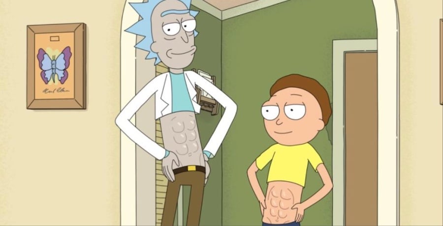 rick and morty with abs