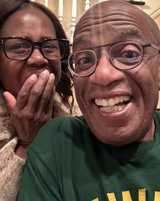 Deborah Roberts with her husband Al Roker in the morning