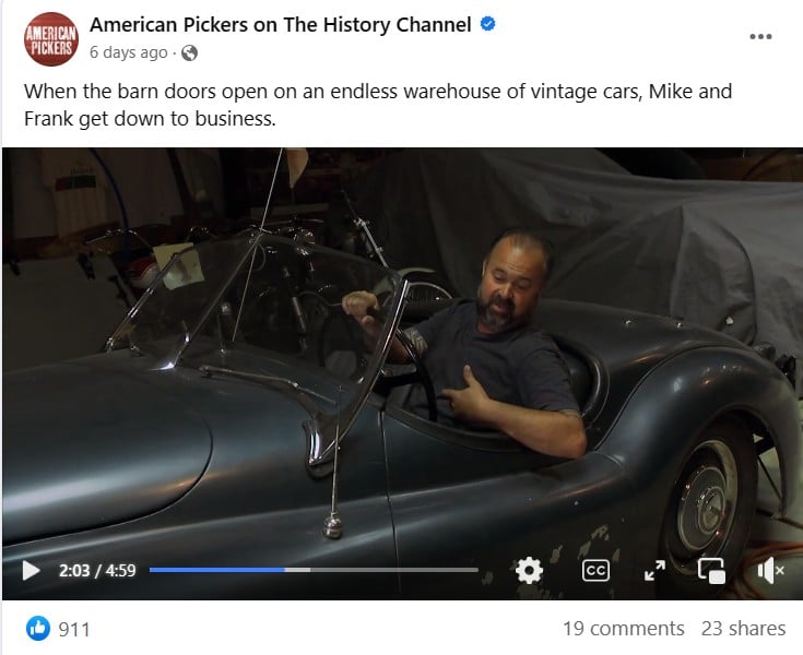 Frank Fritz - American Pickers - The History Channel, Facebook