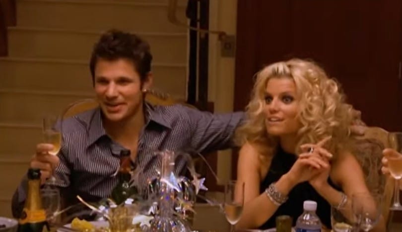 Nick Lachey and Jessica Simpson from Newlyweds, sourced from YouTube