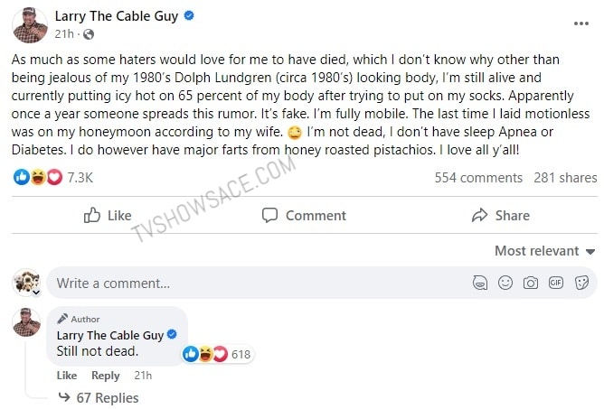 Larry The Cable Guy FB