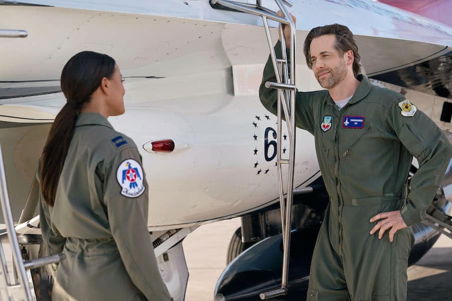 Photo: Heather Hemmens, Niall Matter Credit: ©2023 Hallmark Media/Photographer: Kim Nunneley