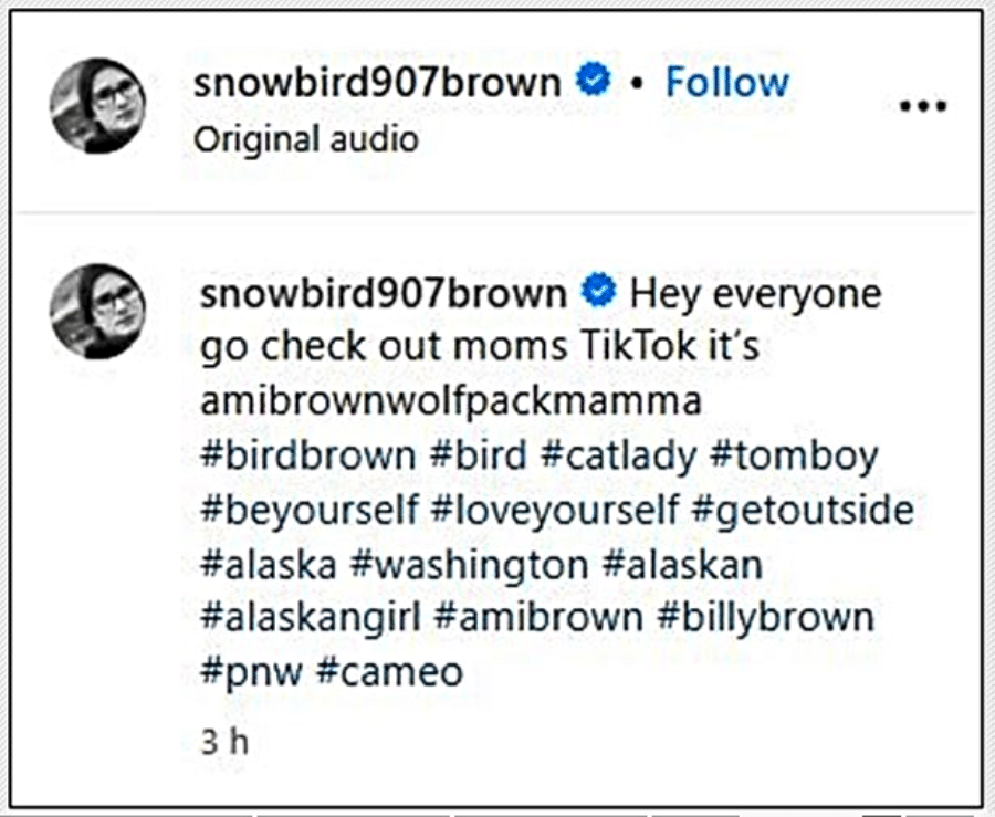 Instagram Bird Brown Ami Brown ABP TikTok