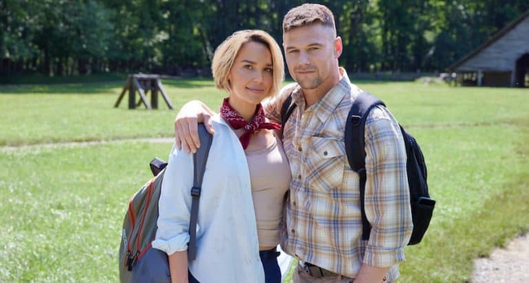 Photo: Arielle Kebbel, Zach Roerig Credit: ©2023 Hallmark Media/Photographer: Courtesy Johnson Production Group