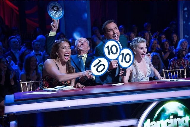 Julianne Hough, Len Goodman, Carrie Ann Inaba, and Bruno Tonioli from the DWTS Instagram Page