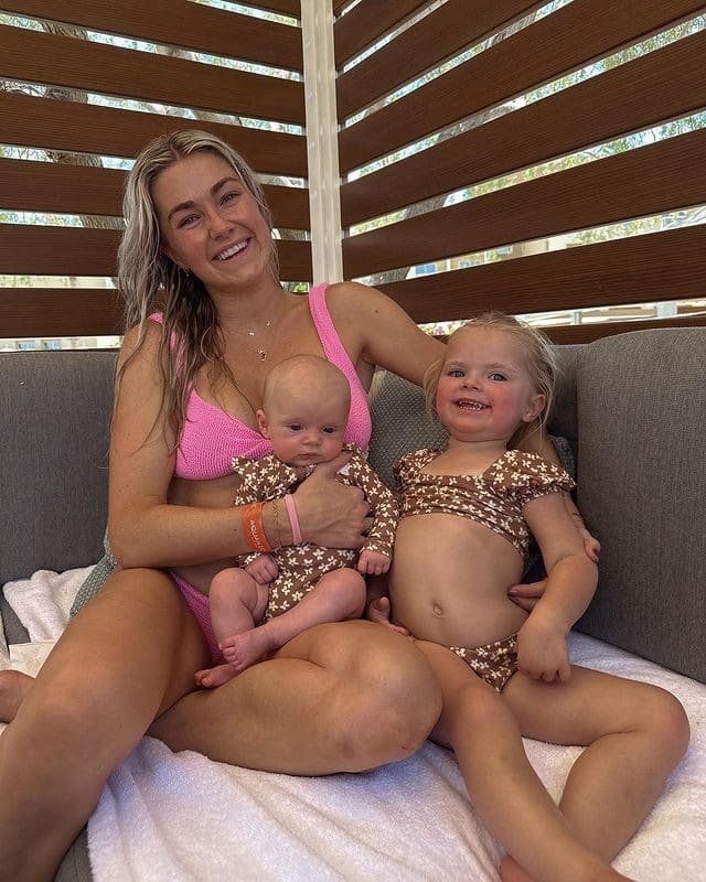 Lindsay Arnold and her daughters, Sage and June Cusick from Instagram