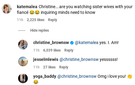 Christine Brown - Instagram Comments