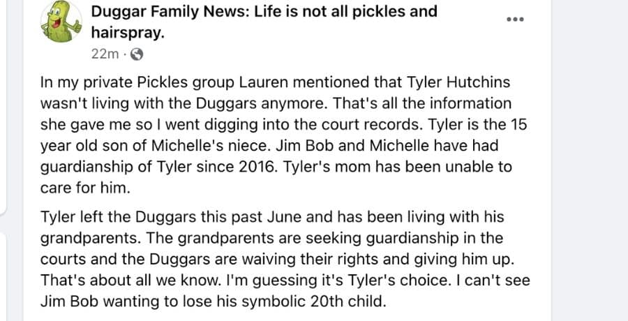 Facebook - Duggar Family News: Life is not all pickles and hairspray.
