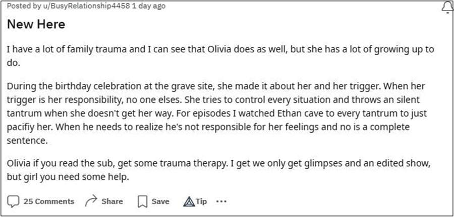 TLC Welome To Plathviee Reddit Why Fans Blame Ethan Plath For Olivia Controlling Ways