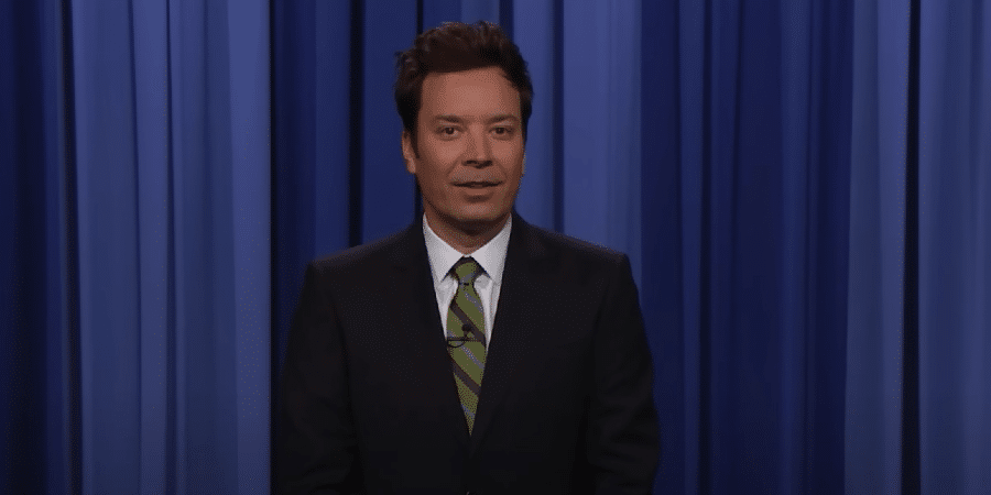 NBC. Jimmy Fallon during a monologue on The Tonight Show