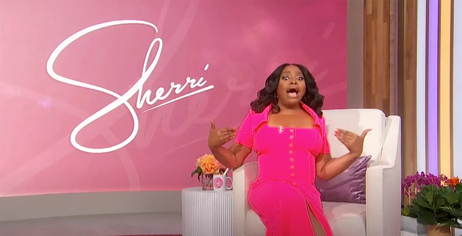 Sherri Shepherd talks to her audience on the set of her show Sherri.