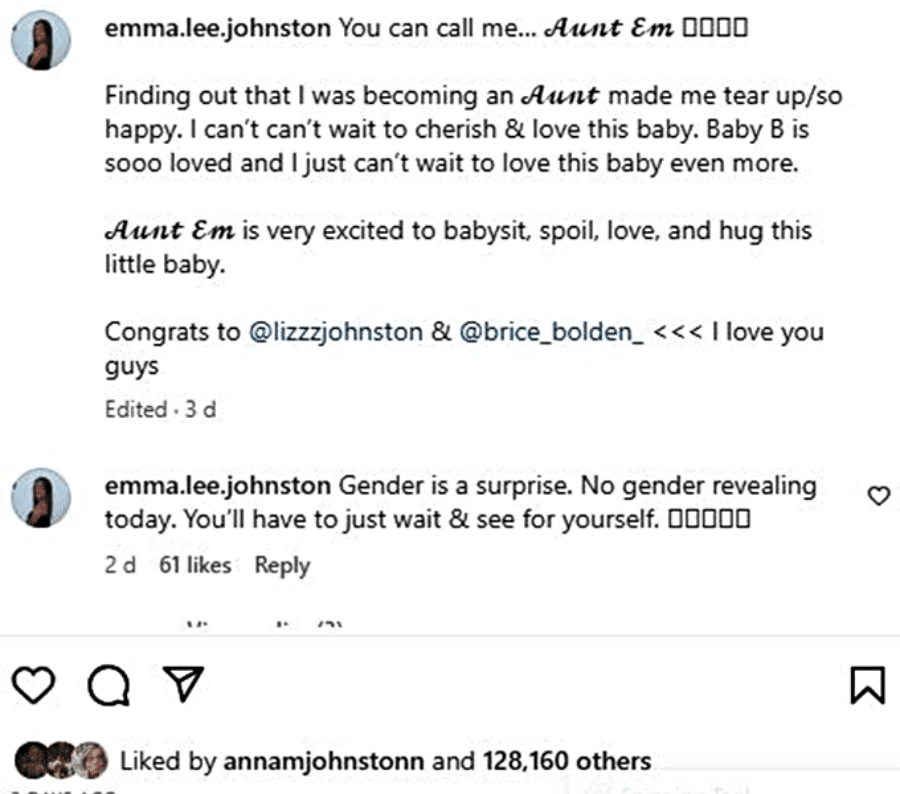 7 Little Johnstons star Emma Is Excited about Liz Johnston having a baby Instagram