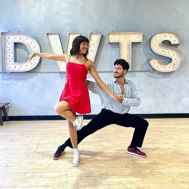 Val Chmerkovskiy and Xochitl Gomez from the DWTS Instagram page