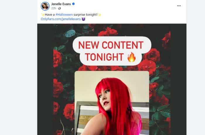 Jenelle promotes Only Fans - Facebook, Jenelle Evans