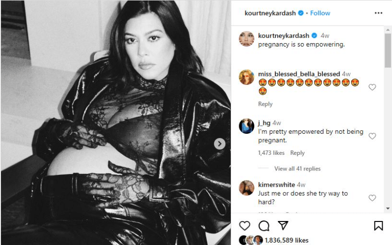 Kourtney Kardashian post - Instagram
