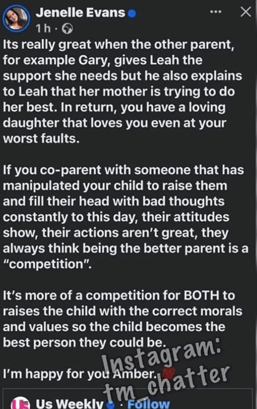 MTV's Teen Mom Jenelle Evans Shades Barbara's Parenting Instagram Via reddit